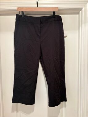 Women’s Style & Co black cropped stretch trousers size 14P NWT